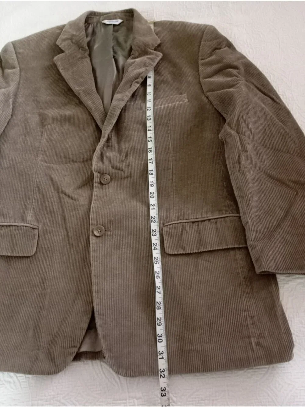 Joseph & Feiss Mens Tan Corduroy Blazer Jacket 43R 100% Cotton Two Button
